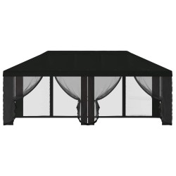 Housse de tonnelle avec murs latéraux 6 x 3 m Noir Polyester 648074648074