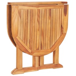 Ensemble à manger d'extérieur pliable 5 pcs Bois solide de teck 648082648082