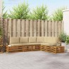 Ensemble de canapés d'extérieur avec coussin Naturel et Beige 648084648084