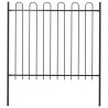 Clôture de jardin BOXTEL avec arceau supérieur en acier 181 x 150 cm noir 648089648089