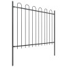 Clôture de jardin BOXTEL avec arceau supérieur en acier 181 x 150 cm noir 648089648089