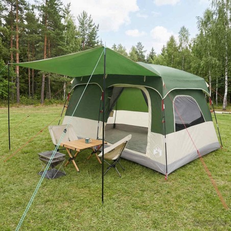 Tente familiale avec toit Vert 320 x 210 x 180 cm Polyester 648092648092