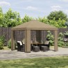 Pavillon 3 x 3 m Beige Polyester et Acier 190 gsm 648106648106