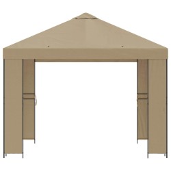 Pavillon 3 x 3 m Beige Polyester et Acier 190 gsm 648106648106
