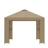 Pavillon 3 x 3 m Beige Polyester et Acier 190 gsm 648106648106