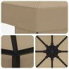 Pavillon 3 x 3 m Beige Polyester et Acier 190 gsm 648106648106
