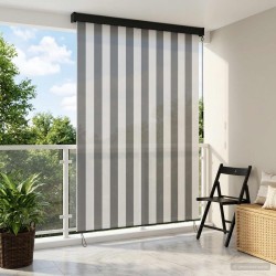 Store enrouleur Anthracite et blanc 100 x 250 cm 648108648108