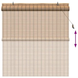 Store enrouleur Nature 160 x 160 cm Bambou 648114648114