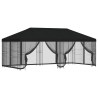 Gazebo avec murs latéraux 6 x 3 m Noir Polyester et Acier 190 648115648115