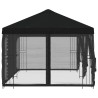Gazebo avec murs latéraux 6 x 3 m Noir Polyester et Acier 190 648115648115