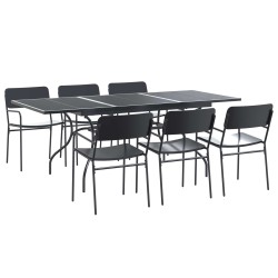 Ensemble de salle à manger pour jardin 7 pcs Anthracite Acier 648123648123
