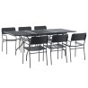 Ensemble de salle à manger pour jardin 7 pcs Anthracite Acier 648123648123