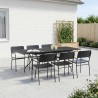 Ensemble de salle à manger pour jardin 7 pcs Anthracite Acier 648123648123