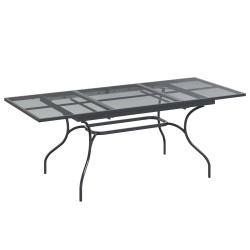 Ensemble de salle à manger pour jardin 7 pcs Anthracite Acier 648123648123