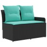 Ensembles de meubles 4 pcs Noir et turquoise Rotin PE 648127648127