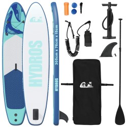 Planche à pagaie gonflable HYDROS 305 x 76 x 15 cm Turquoise 648130648130