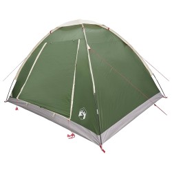 Tente de camping avec toit Vert 4 personnes Polyester et Acier 648140648140