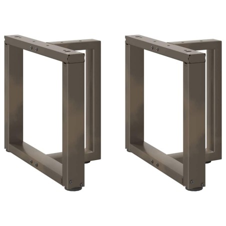 Pieds de table basse en T, 2 pièces, noir, 50 x 25 x (42-43) cm, acier 648143648143