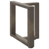 Pieds de table basse en T, 2 pièces, noir, 50 x 25 x (42-43) cm, acier 648143648143