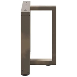 Pieds de table basse en T, 2 pièces, noir, 50 x 25 x (42-43) cm, acier 648143648143