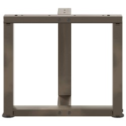 Pieds de table basse en T, 2 pièces, noir, 50 x 25 x (42-43) cm, acier 648143648143