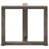 Pieds de table basse en T, 2 pièces, noir, 50 x 25 x (42-43) cm, acier 648143648143