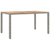 Ensemble à manger de jardin 5 pcs coussins gris résine tressée 648154648154