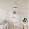 Arbre à chat mural avec griffoir gris clair 187 cm 648155648155