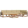 Ensemble de canapés d'extérieur 6 pcs Naturel et Beige 648161648161