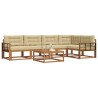 Ensemble de canapés d'extérieur 6 pcs Naturel et Beige 648161648161