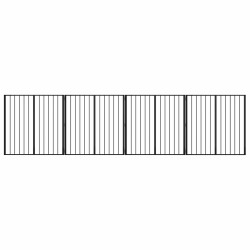 Porte pour chien 4 pcs Noir 100 x 100 cm Acier galvanisé 648163648163