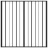 Porte pour chien 4 pcs Noir 100 x 100 cm Acier galvanisé 648163648163