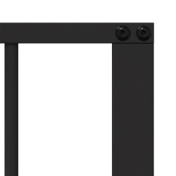 Porte pour chien 4 pcs Noir 100 x 100 cm Acier galvanisé 648163648163