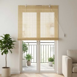 Store enrouleur Naturel 90 x 220 cm Bambou 648164648164