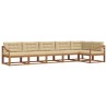 Ensemble de canapés d'extérieur 6 pcs Naturel et Beige 648176648176