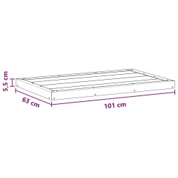 Plaque de base de douche Noir 101 x 63 x 5,5 cm WPC 648183648183