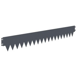 Bordure de Pelouse 10 pcs 103 x 15 cm métal Anthracite 648186648186