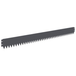 Bordure de Pelouse 10 pcs 103 x 10 cm Acier Anthracite 648187648187