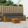 Ensemble de canapés d'extérieur 5 pcs Naturel et Anthracite 648191648191