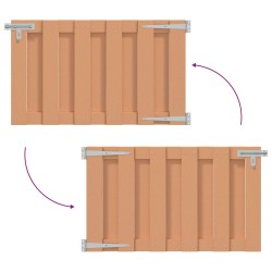 Porte de Jardin 100 x 60 cm WPC et Aluminium Marron 648195648195
