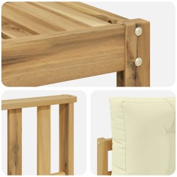 Ensemble de canapés d'extérieur 4 pcs Blanc et crème 648217648217