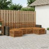 Ensembles de canapés 6 pcs Naturel Bois d'Acacia Massif 648219648219