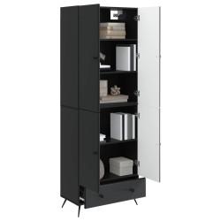 Ensemble de Meubles 2 pcs Noir Bois d'ingénierie 648222648222