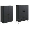 Ensemble de Meubles 2 pcs Noir Bois d'ingénierie 648222648222