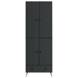 Ensemble de Meubles 2 pcs Noir Bois d'ingénierie 648222648222