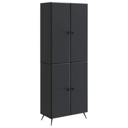 Ensemble de Meubles 2 pcs Noir Bois d'ingénierie 648229648229
