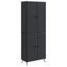 Ensemble de Meubles 2 pcs Noir Bois d'ingénierie 648229648229