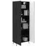 Ensemble de Meubles 2 pcs Noir Bois d'ingénierie 648229648229
