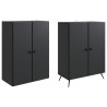 Ensemble de Meubles 2 pcs Noir Bois d'ingénierie 648229648229