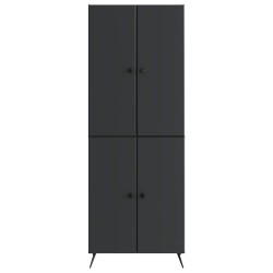 Ensemble de Meubles 2 pcs Noir Bois d'ingénierie 648229648229